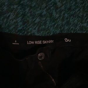 Low Rise Black Skinny Jeans